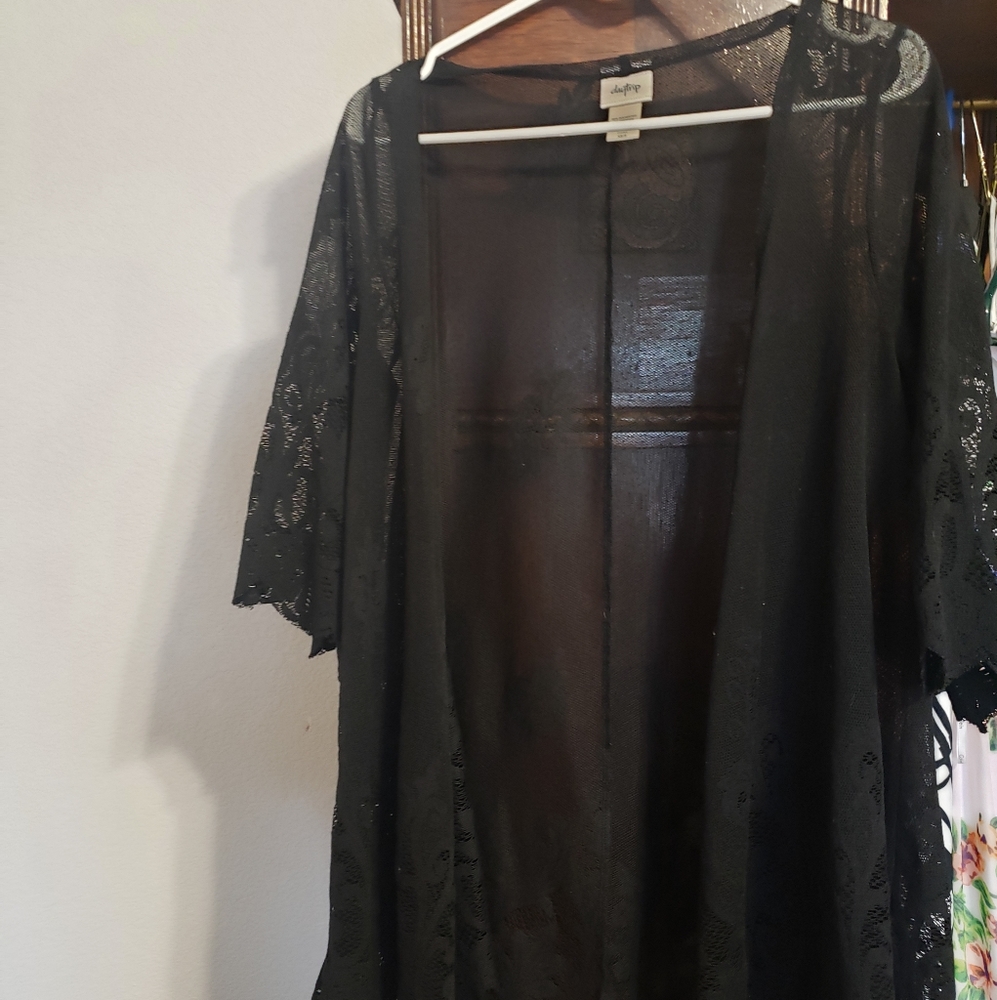 Lace duster top